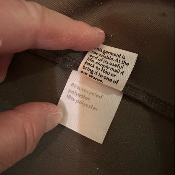 Nau asymmetrical zip jacket army green water resistant womens size xs - Picture 14 of 14